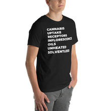 Load image into Gallery viewer, Curious Cannabis Acrostic T Shirt

