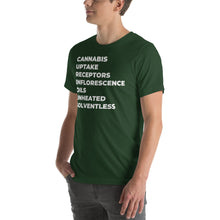 Load image into Gallery viewer, Curious Cannabis Acrostic T Shirt
